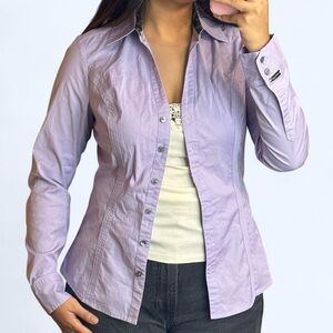 Express Lavender Button-Down Shirt